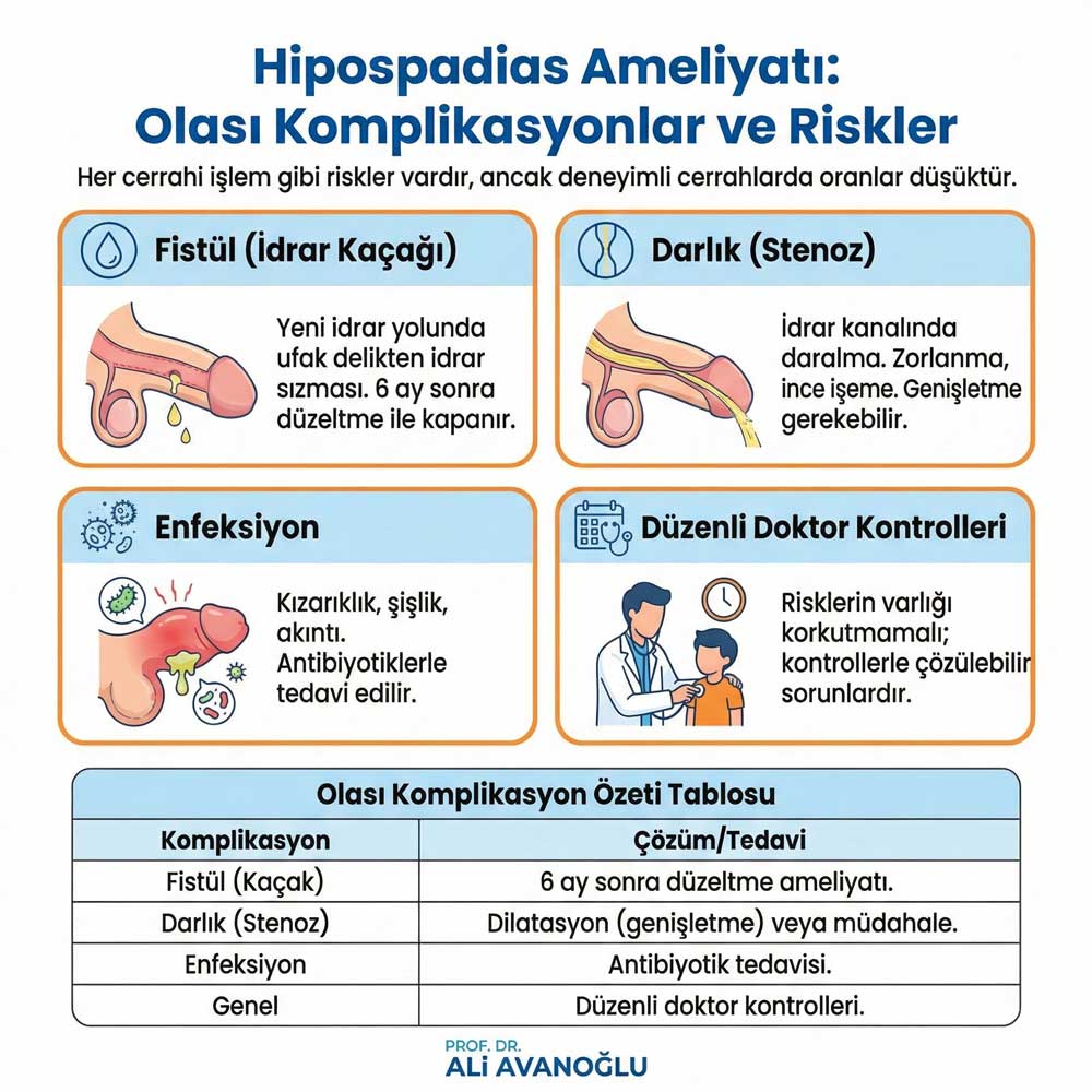 hipospadias Olası Komplikasyonlar ve Riskler